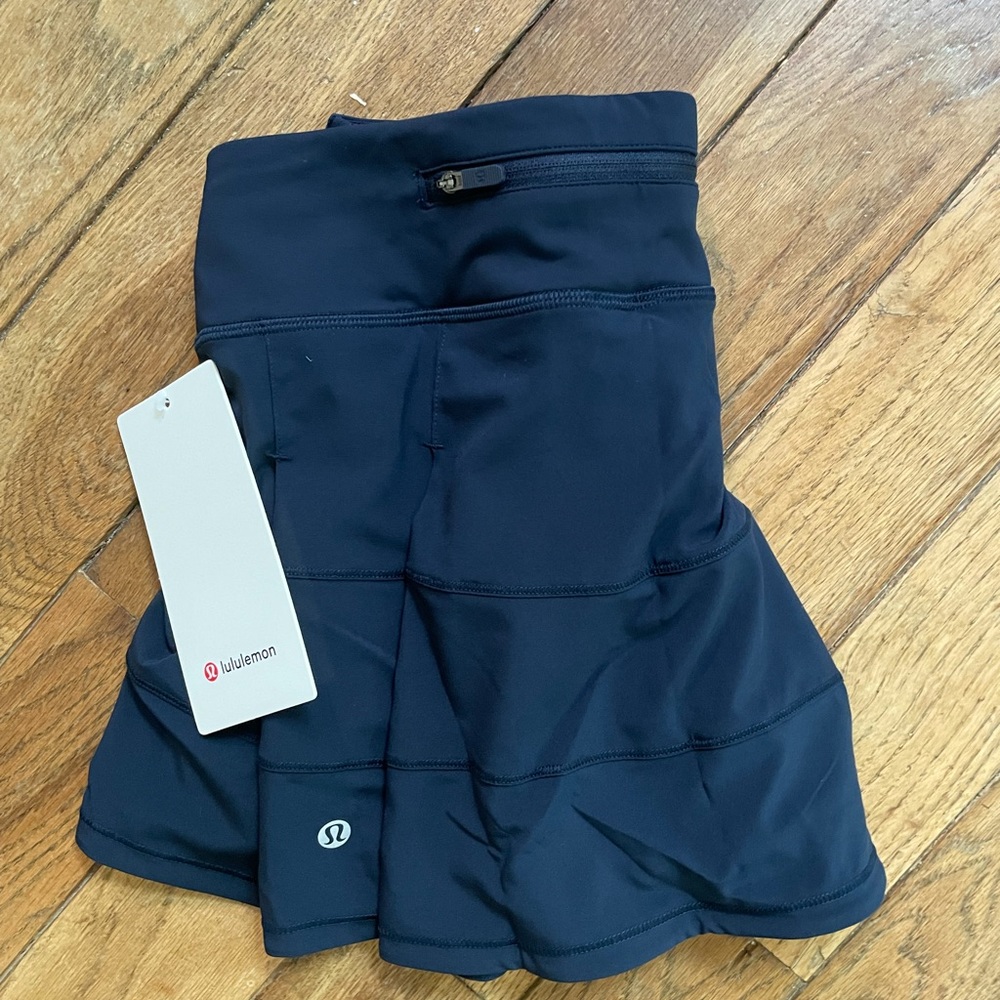 NWT Lululemon PACE RIVAL REGULAR length Tennis Skirt TRUE NAVY BLUE   4 Reg - Picture 14 of 15